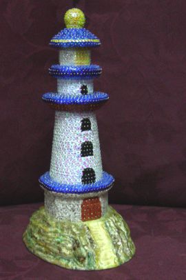 Phare réalisé à l‘aide de paillettes